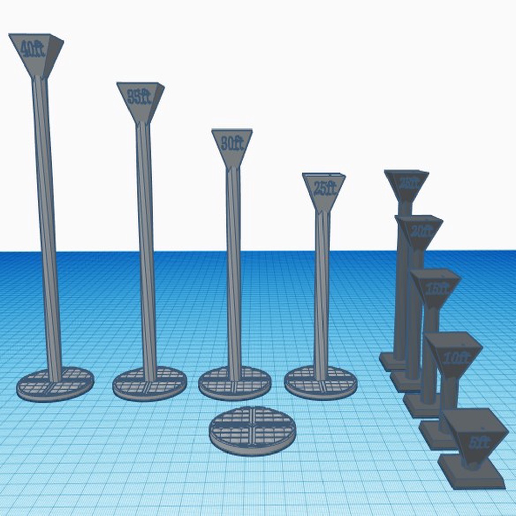 Flying miniature  bases for table top gaming 