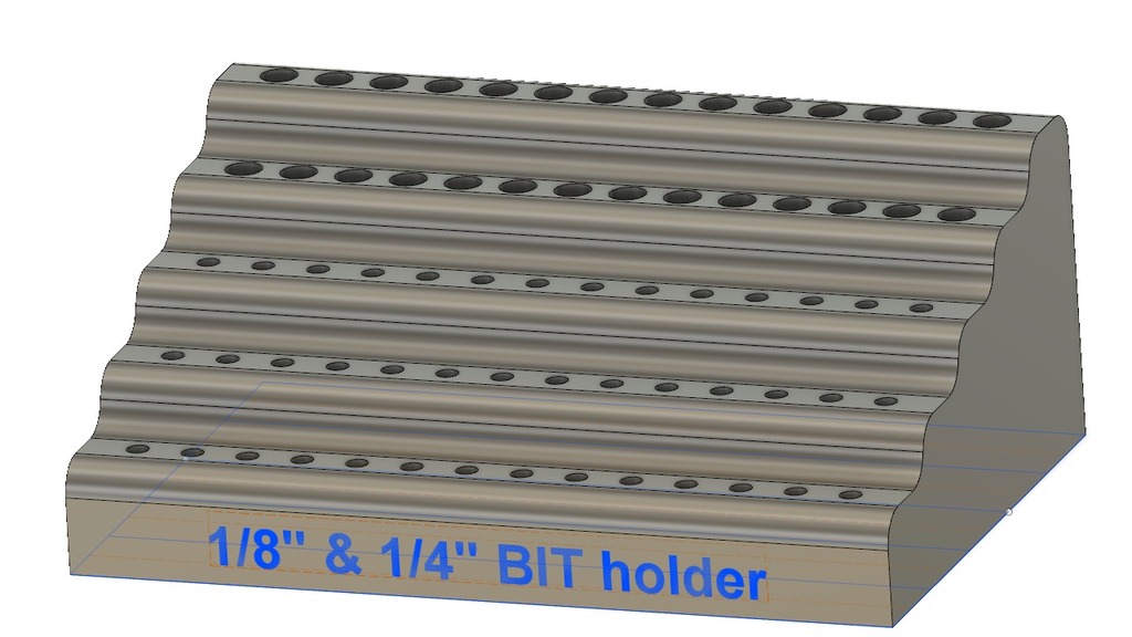 1/8" and 1/4" CNC bit holder by Jonna Download free STL model