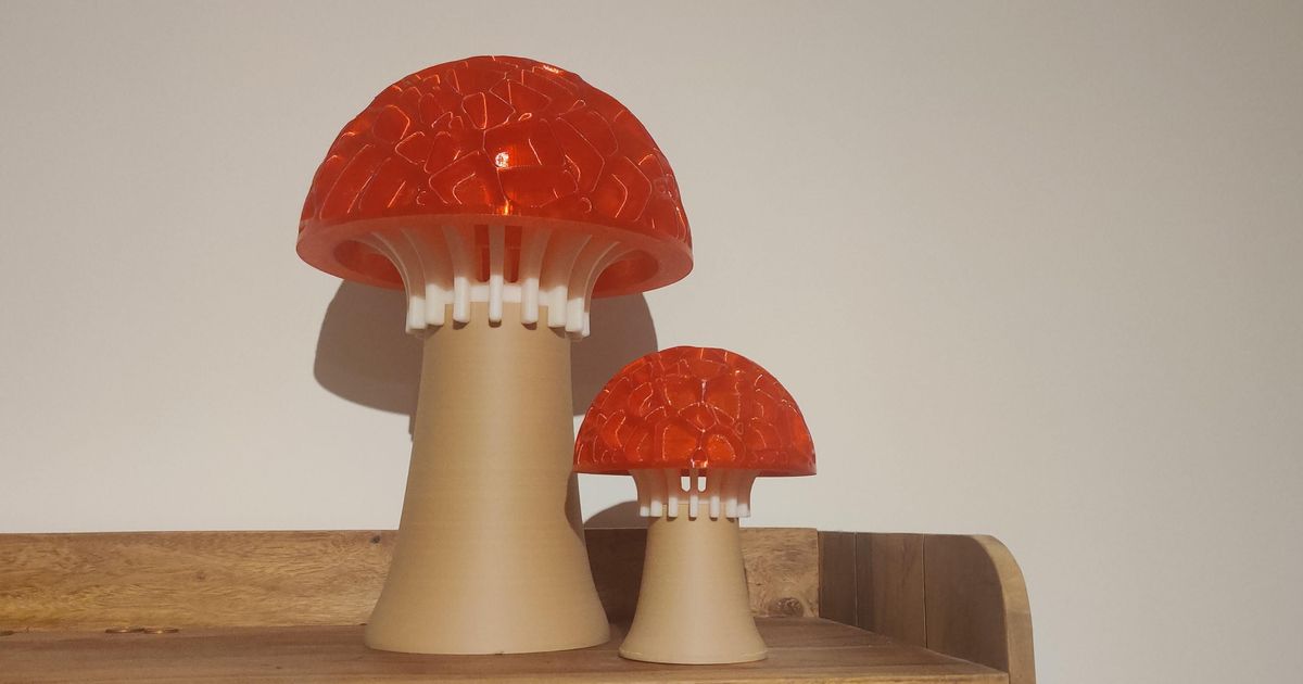 Voronoi Mushroom Night Light by DangerOpps, Download free STL model