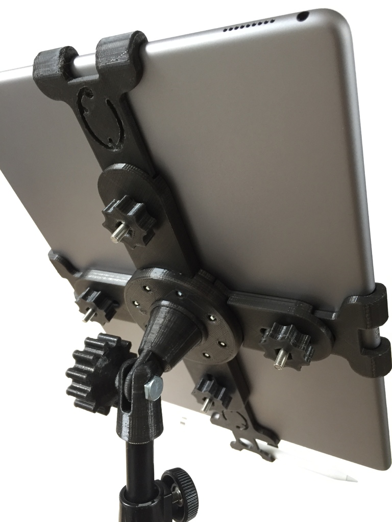 iPad Pro 12.9" Mic Stand Holder by Lyricon Download free STL model