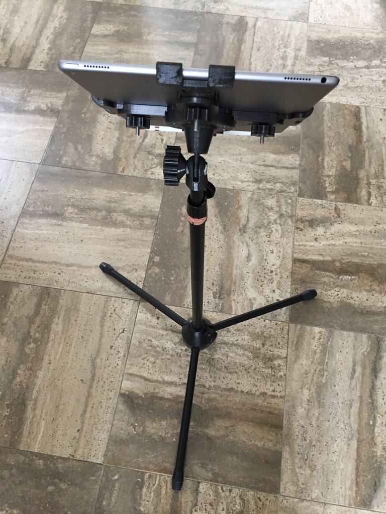 iPad Pro 12.9" Mic Stand Holder by Lyricon Download free STL model