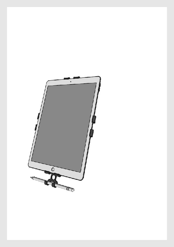 iPad Pro 12.9" Mic Stand Holder by Lyricon Download free STL model