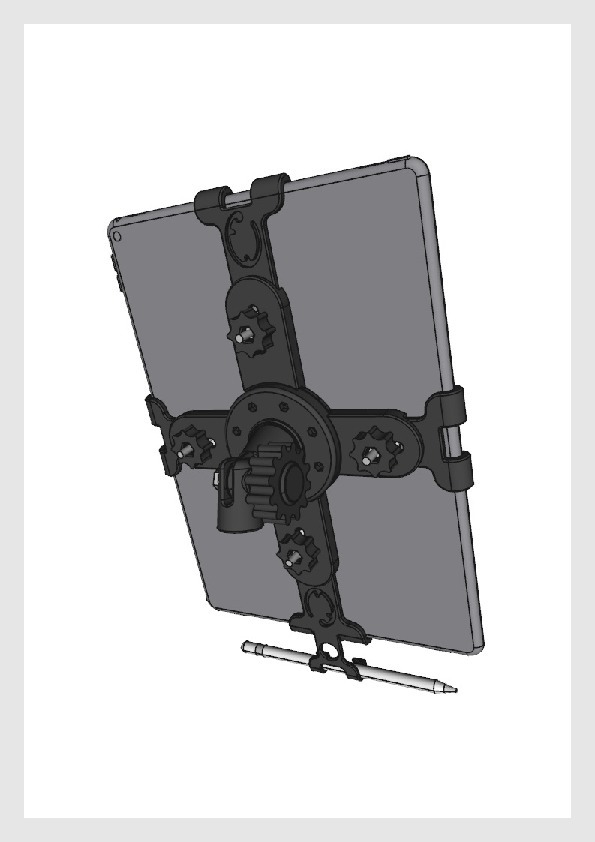 iPad Pro 12.9" Mic Stand Holder by Lyricon Download free STL model