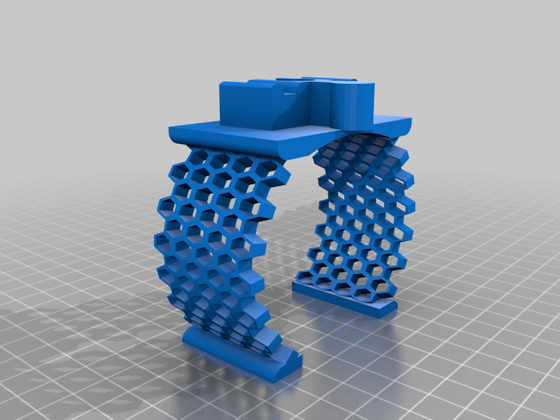 Miniatura 2 do modelo 3D Honeycomb stackable Brio track riser