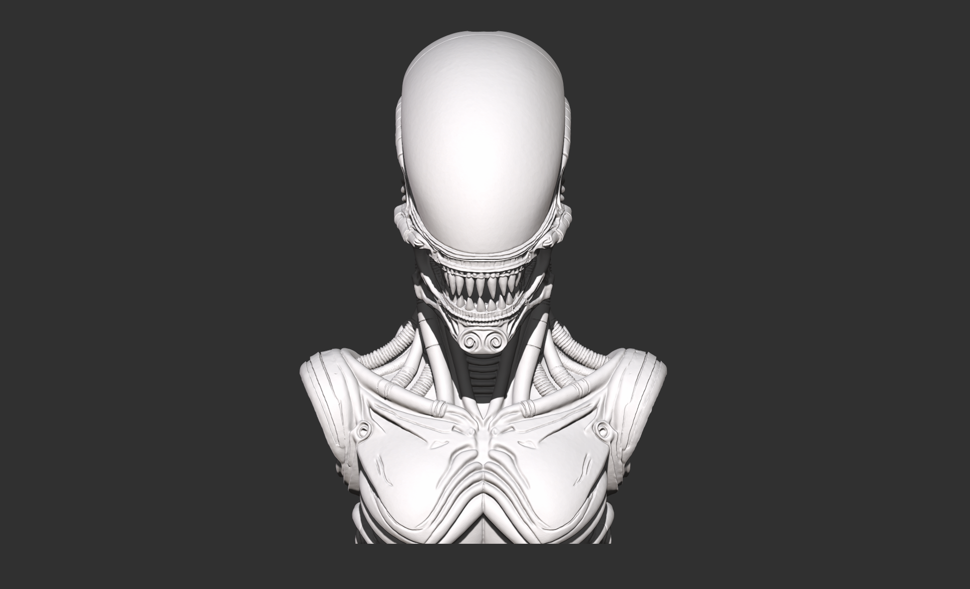 Miniatura 4 do modelo 3D Busto versión Alien Xenomorfo