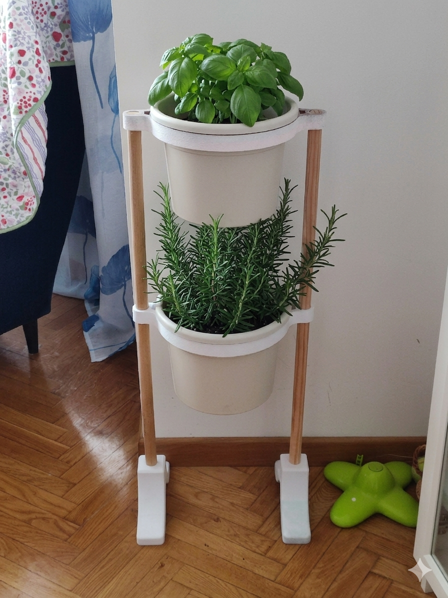 Modular Vertical Planter Stand – 2 Tier Herb Garden for Small Spaces