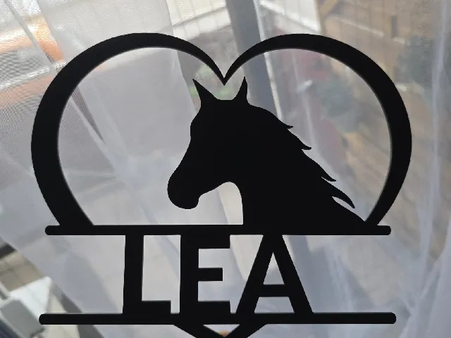 Pferd Herz und Name "Lea" - Geschenk