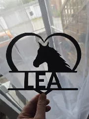 Pferd Herz und Name "Lea" - Geschenk