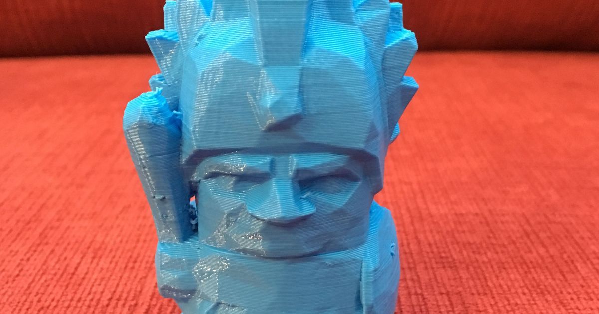 Low Poly Aztec Chief by Makerwiz | Download free STL model | Printables.com