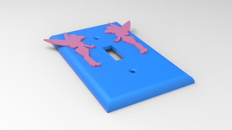 Miniatura 2 do modelo 3D tinkerbell lightswitch removable