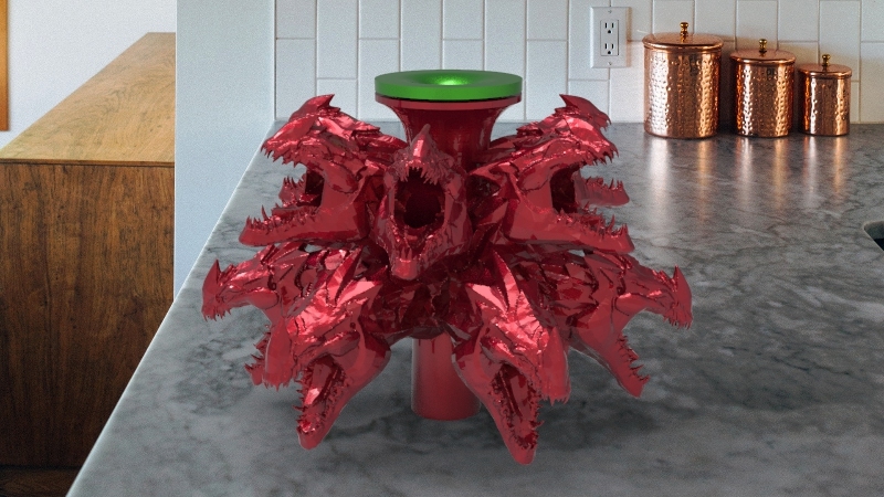 dragon bell fountain