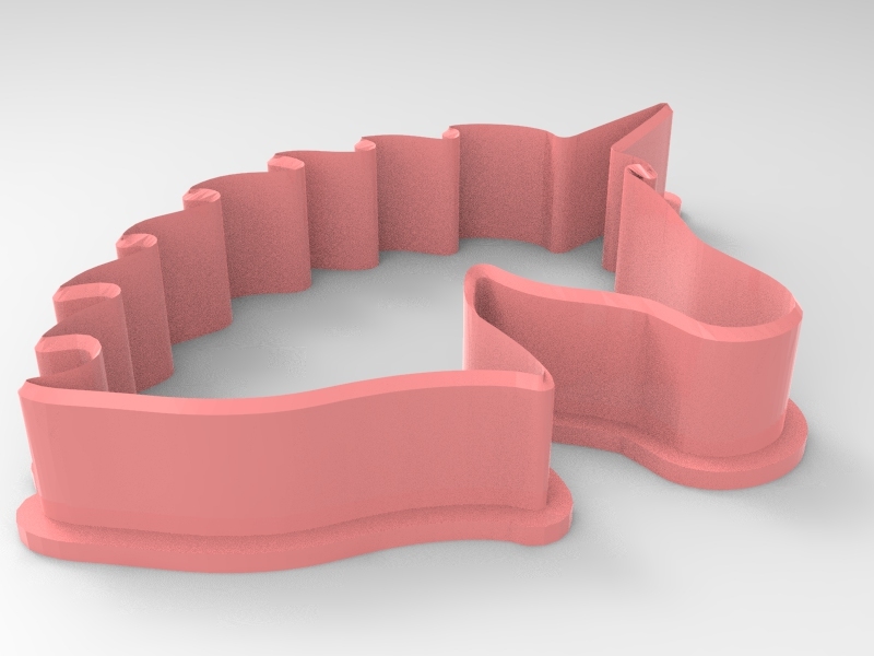 Miniatura 3 do modelo 3D unicorn cookie cutter
