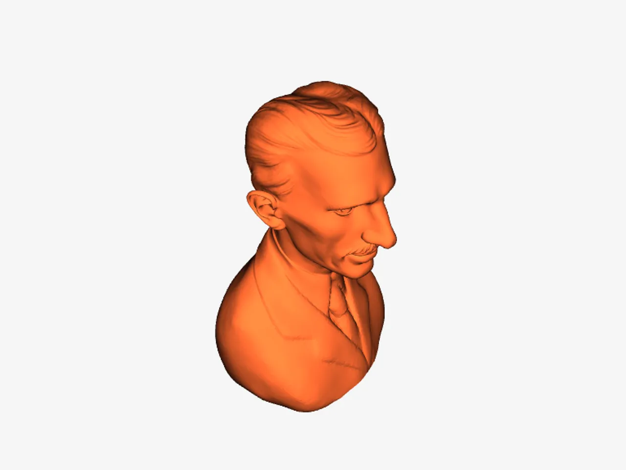 Nikola Tesla Full Bust by Makerwiz | Download free STL model |  