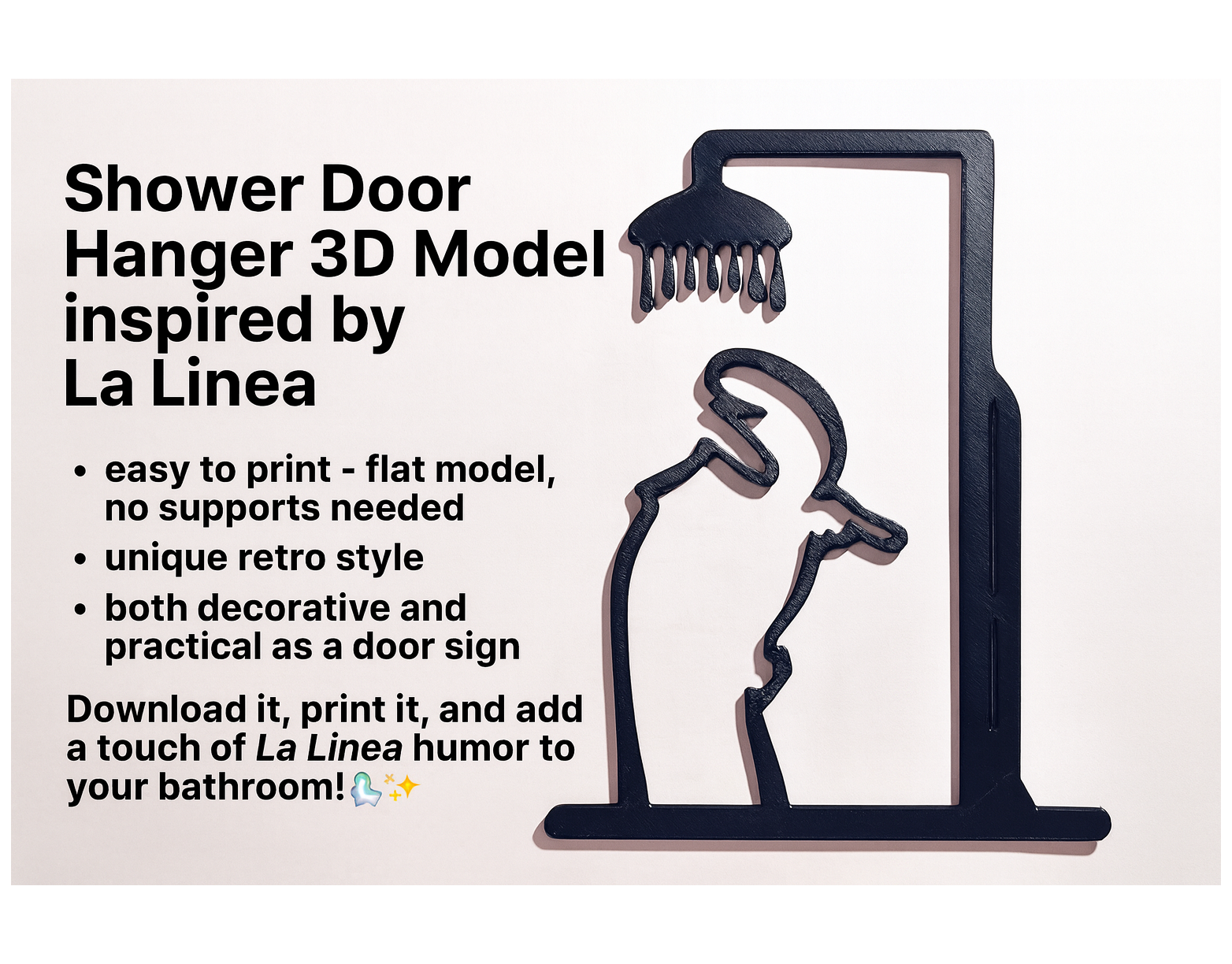 Funny “Shower” Door Hanger – La Linea Balum 123