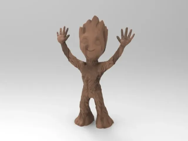 baby groot stand 2 arms up