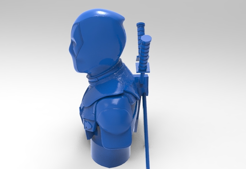 Miniatura 2 do modelo 3D deadpool bust remix