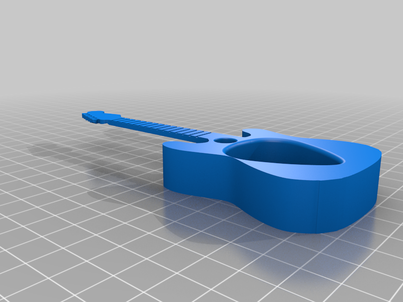 Guitar Shaped Pick Holder by Nadanoob99 Download free STL model