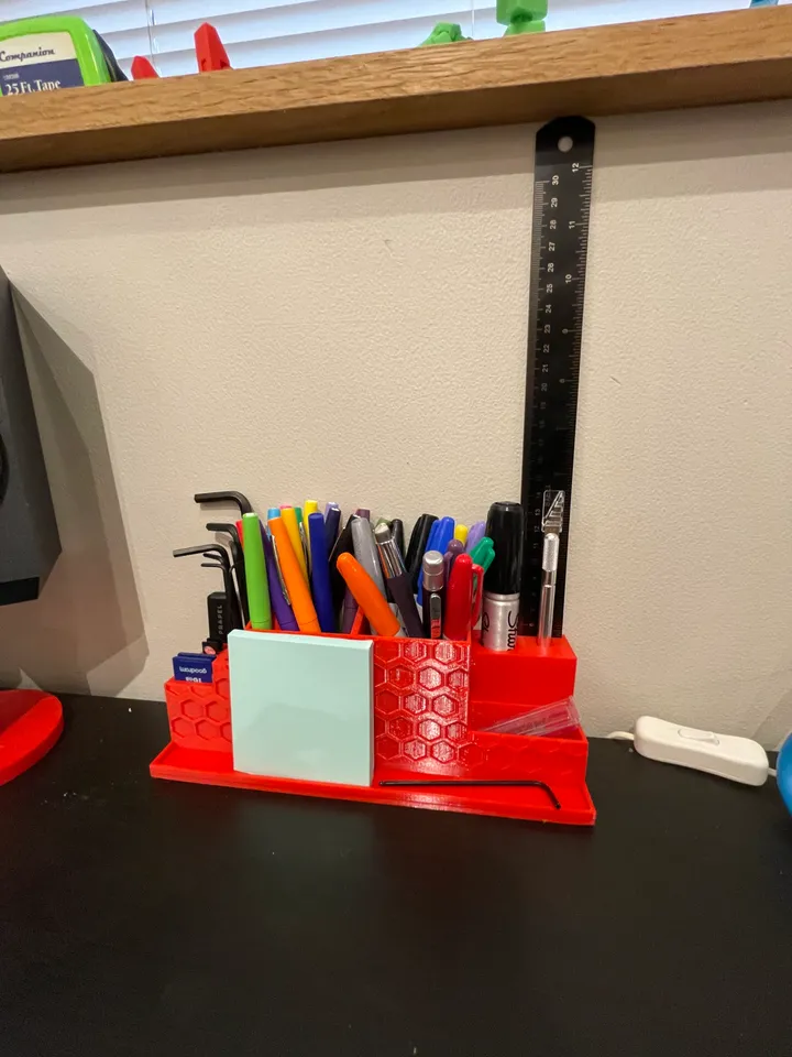 STL file Desk Organizer, Office Desk Accessories, 3d print