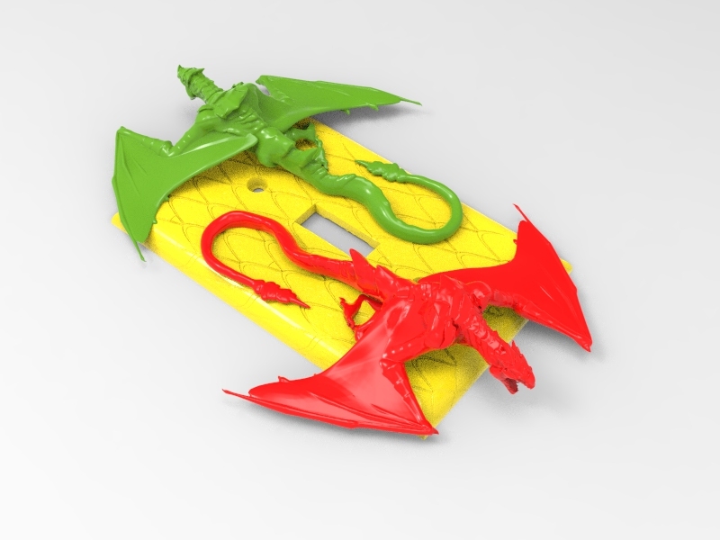 dragon lightswitch plate