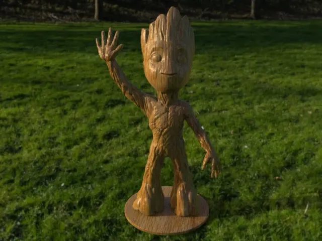 baby groot standing waving w stand