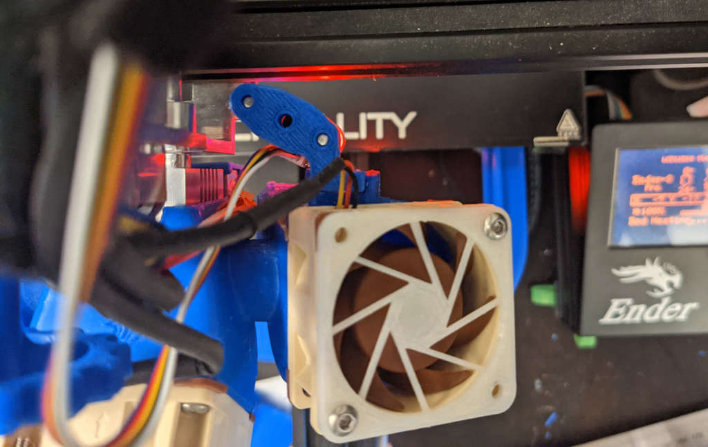 Ender 3/CR 10 + Micro Swiss Direct Drive Dual 40mm Part Cooling Fan Ductinator + Bltouch