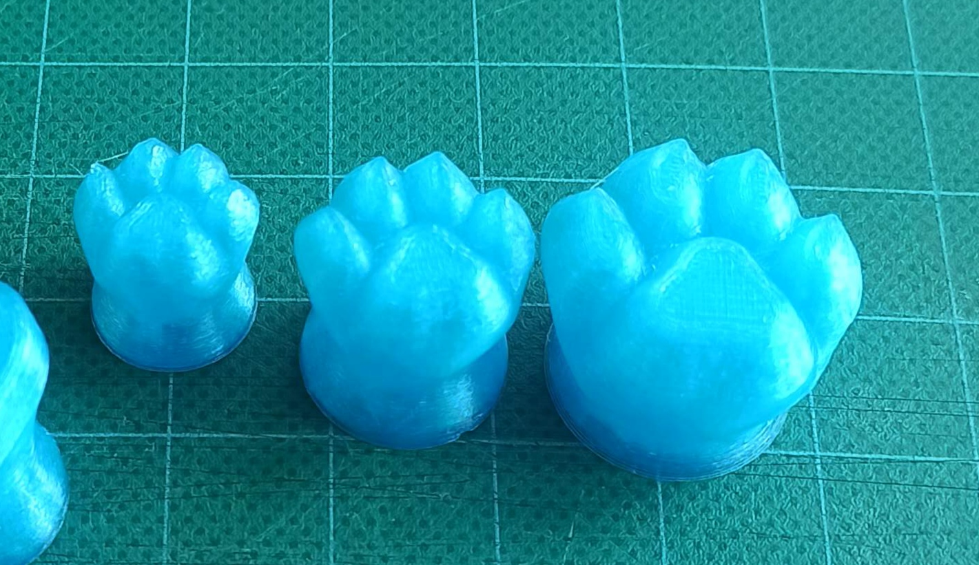cat paw stamp for clay pottey