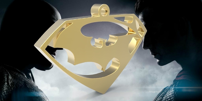 Batman Vs Superman Keychain earings By Dav88 Download Free STL Model batman-vs-superman-keychain-earings-by-dav88-download-free-stl-model