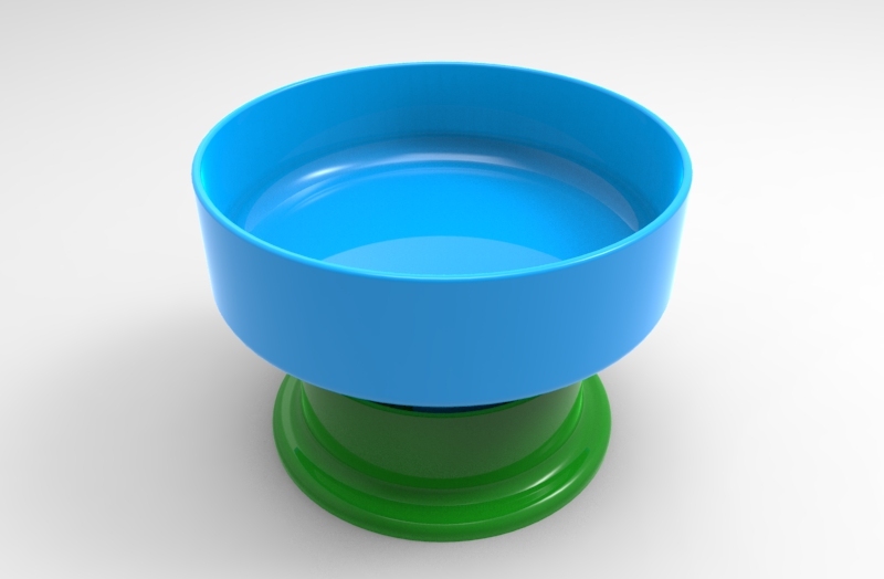anti ant dog bowl/moat/platform by dav88 Download free STL model