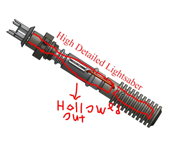 Realistic Lightsaber design