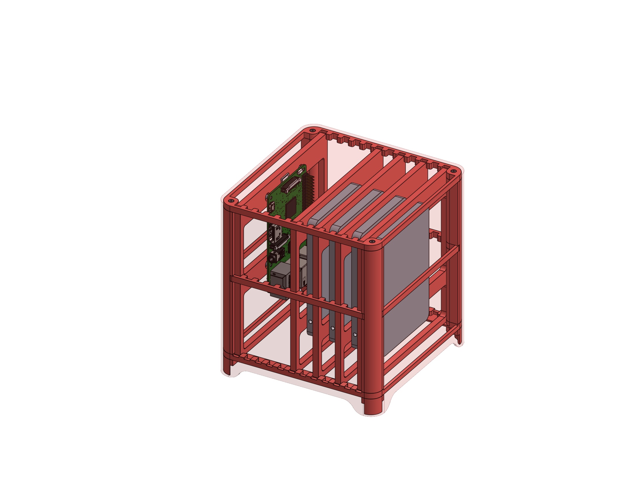 Miniatura 2 do modelo 3D Modular mini server case