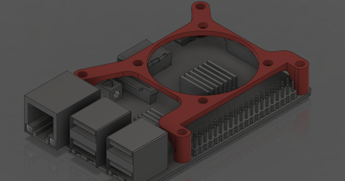 Raspberry Pi 40mm Fan Mount by xKen | Download free STL model ...