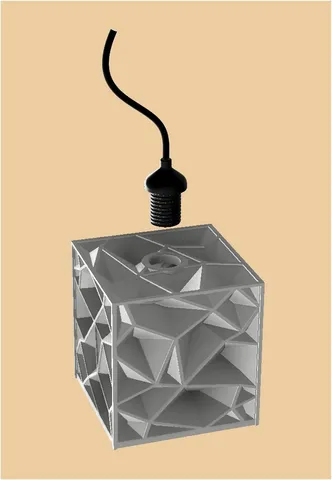 Crinkle hang lamp