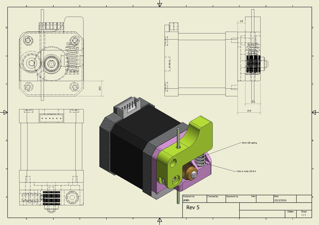 Direct drive extruder Migbot i3