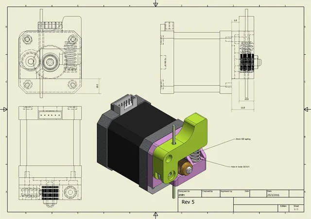 Direct drive extruder  Migbot i3