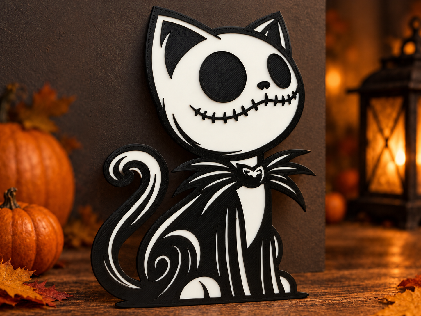 Jack Skellington Cat – Halloween Decoration