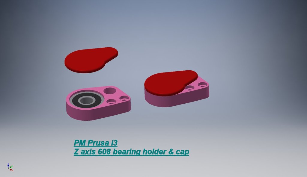 Prusa i3 Z axis bearing holder by Phil M Download free STL model
