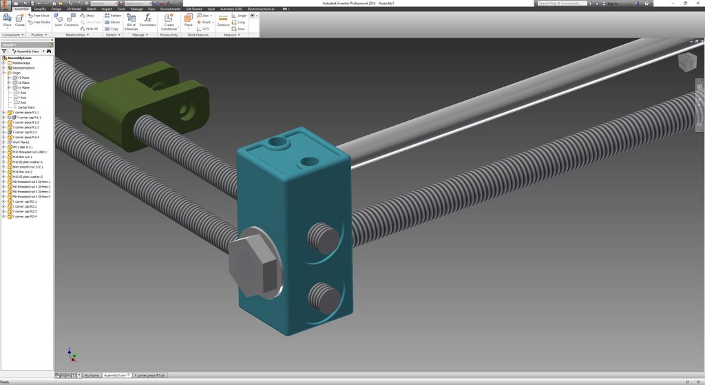 Prusa i3 Y corner 3D model preview