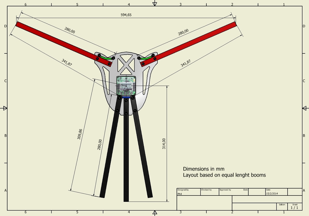 Tri - V tail multi rotor XBS by Phil M | Download free STL model | Printables.com