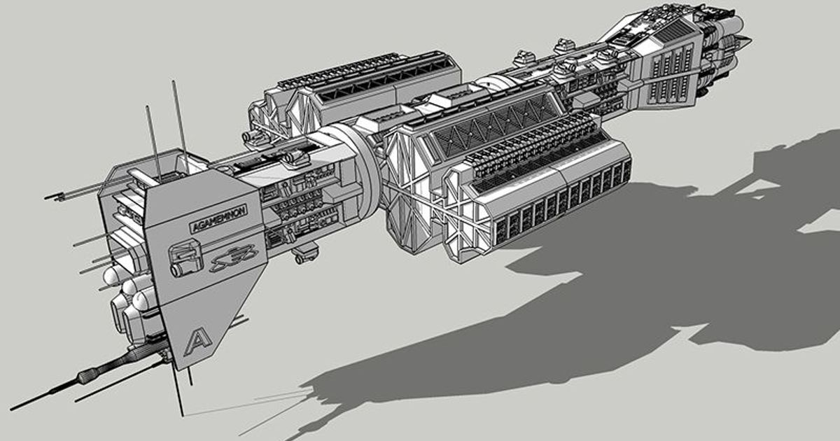 Small Omega Class Destroyer by Robert James | Download free STL model ...