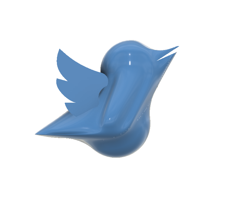 twitter 3d bird