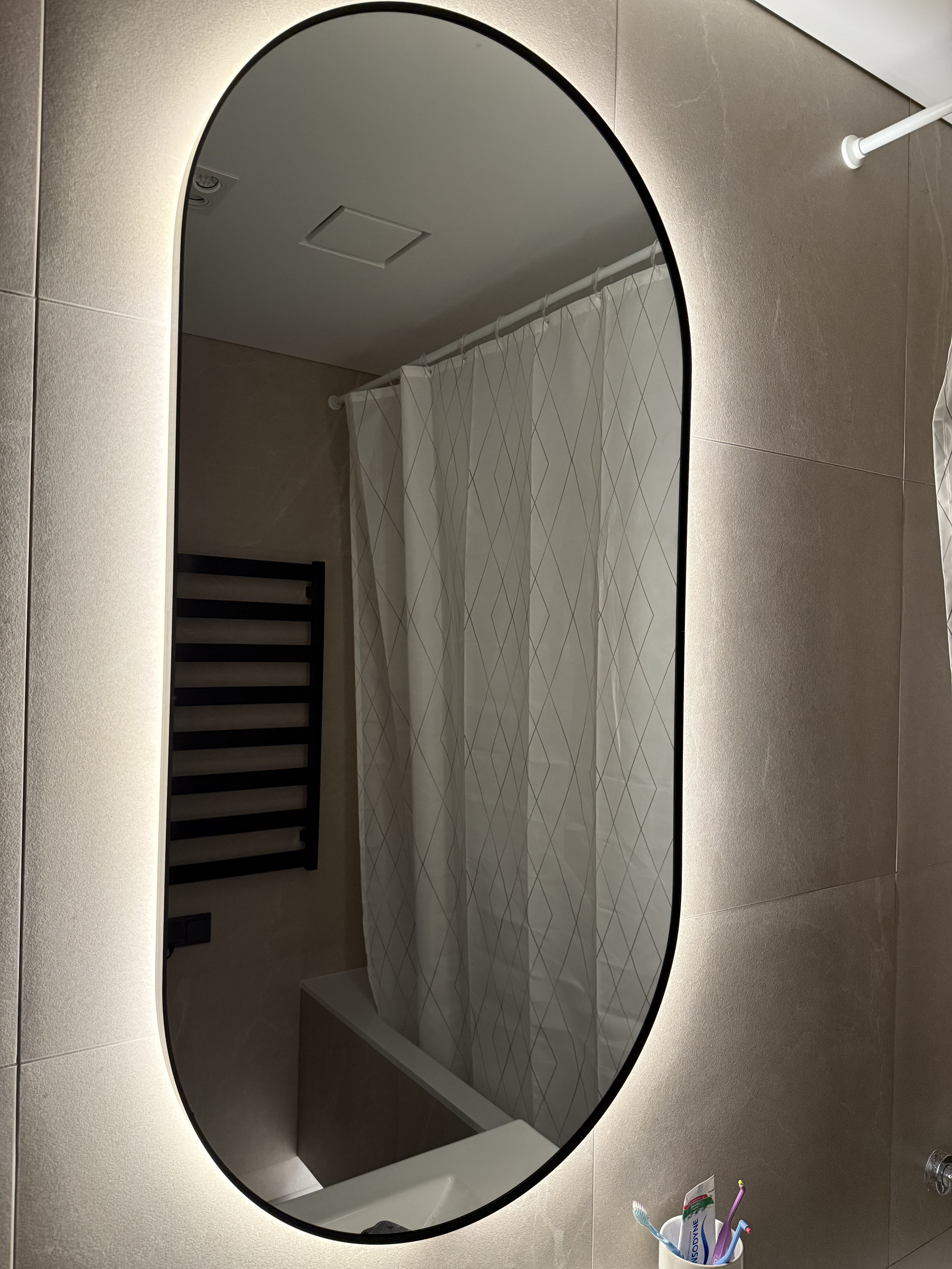 IKEA Lindbyn Oval backlight LED strip mount