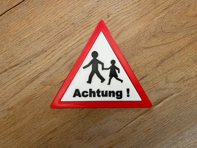Achtung! Spielende Kinder Warnschild