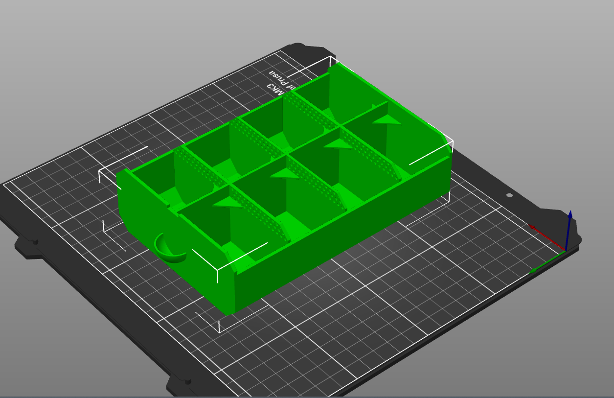Shell without hole & Drawer 2x4 3D model thumbnail