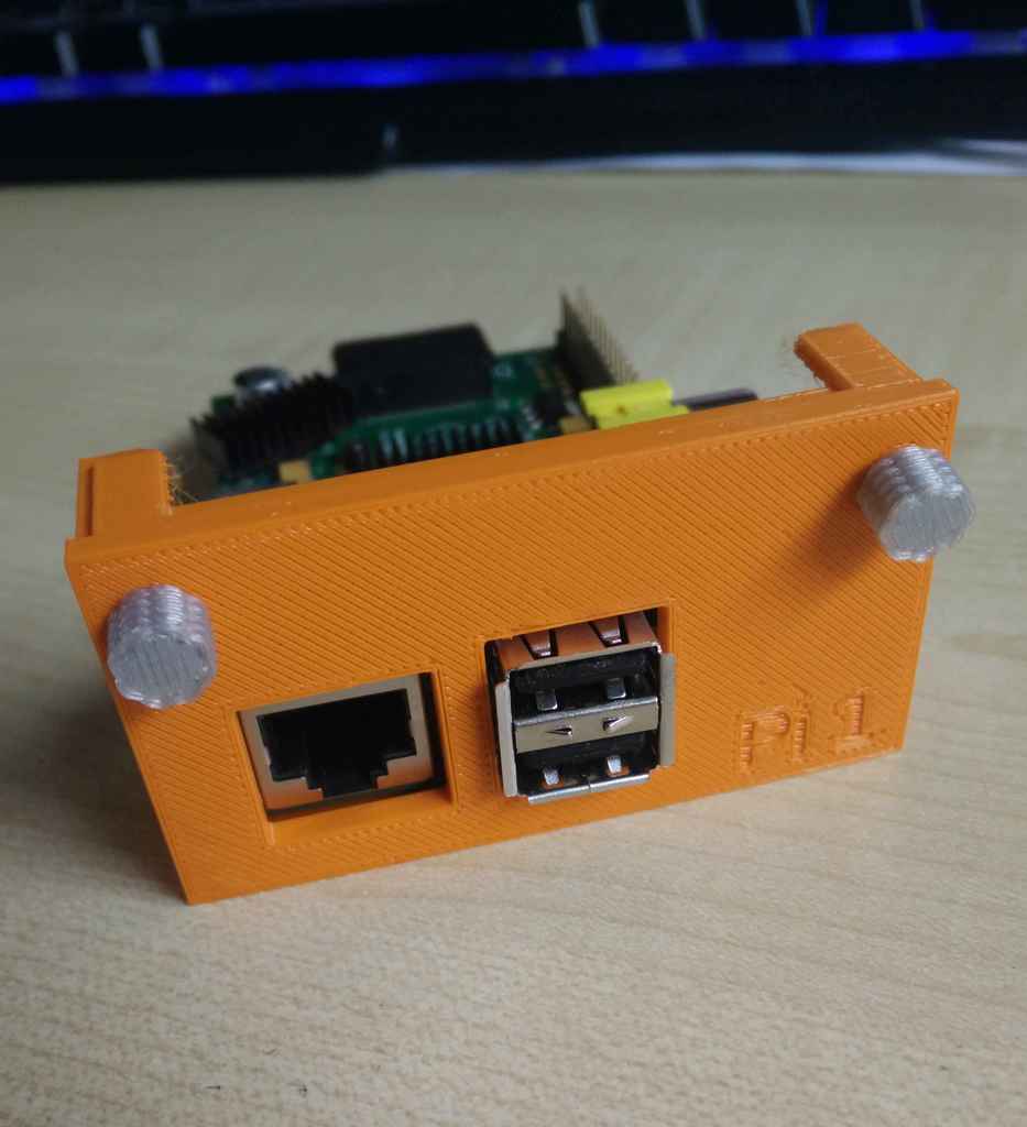 Pi 1b rev.2 tray for 1U Raspberry Pi Rack by Marodeur | Download free ...
