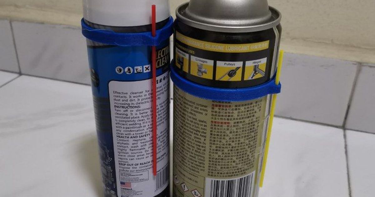 Spray can straw holder by Zer0s Download free STL model