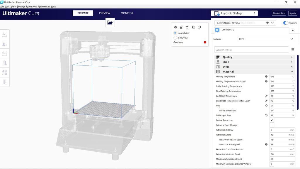 Anycubic i3 Mega S Cura Background (Cura 4.7 compatible)