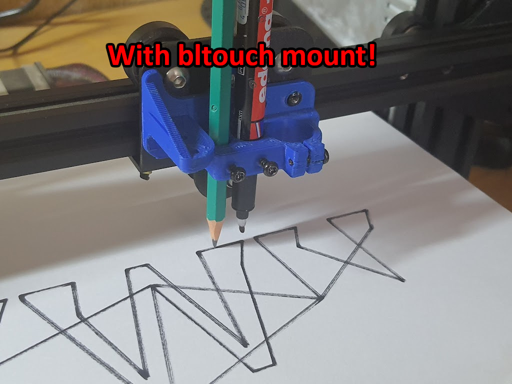 Ender 3 multi plotter toolhead (With bltouch support!)