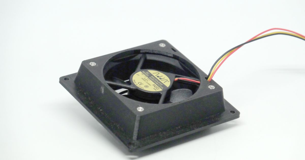 80mm Fan Mount & Cover by r00nee | Download free STL model | Printables.com