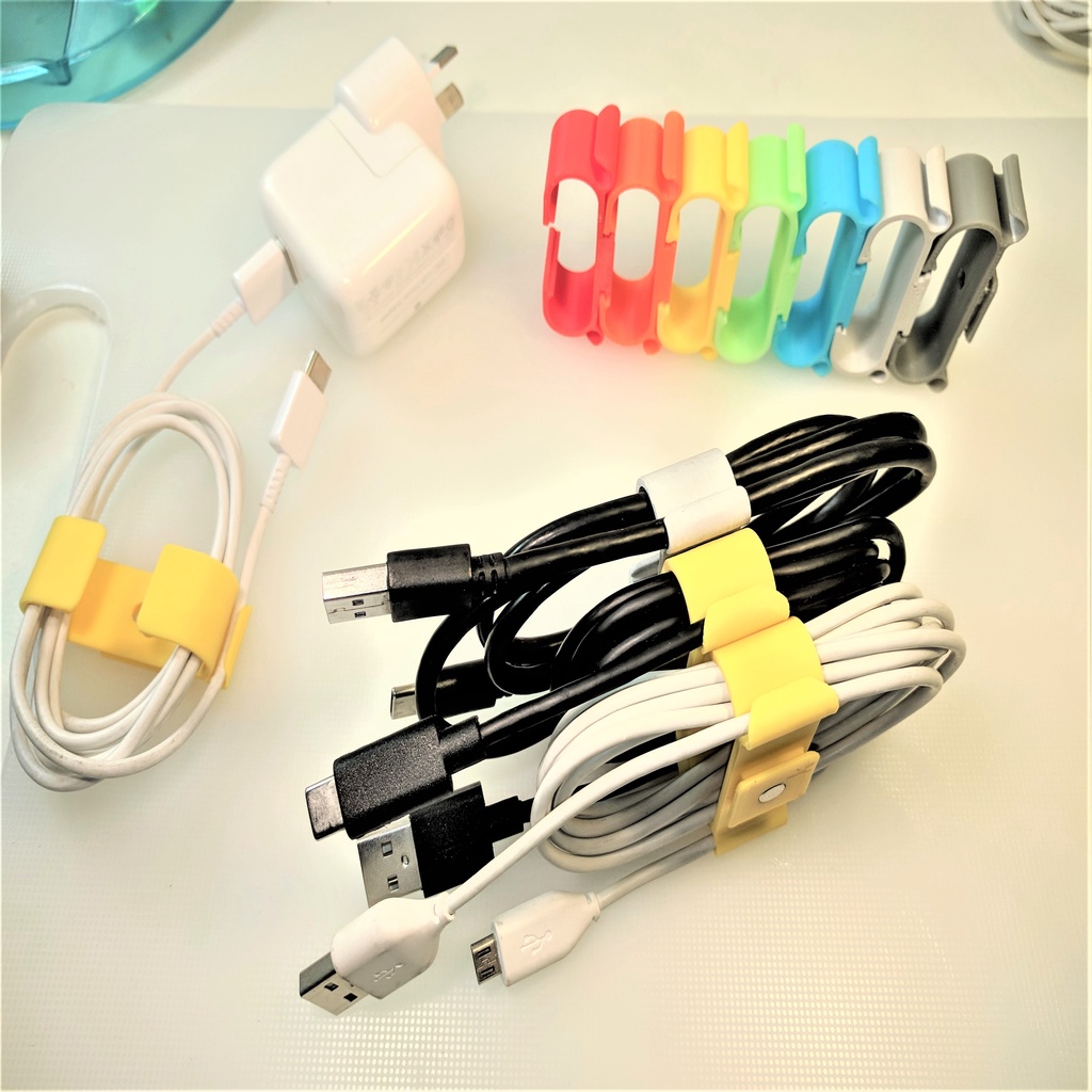 Miniatura 2 do modelo 3D Stackable cable clips
