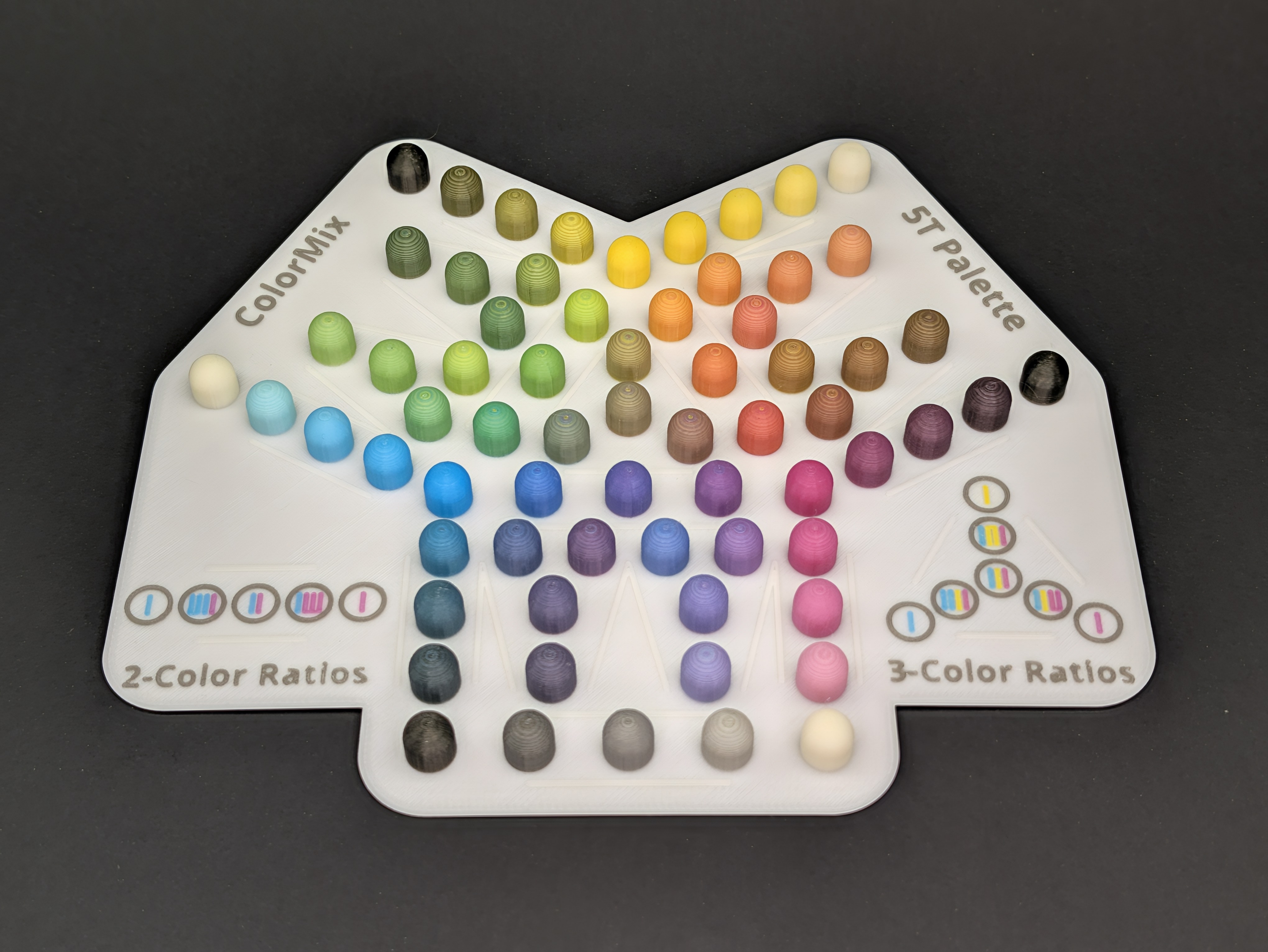 Coloe Mix ColorMix 4, 5, and 8-Tool Color Sample Palettes — STL Grátis | 3DFinder
